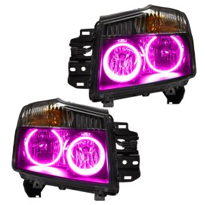 Nissan Titan Headlight Assemblies - ORACLE Lighting - ColorSHIFT w/ BC1 Controller - ColorSHIFT - `08-`15